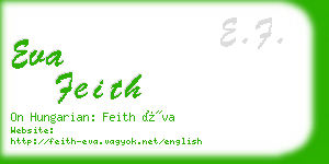 eva feith business card